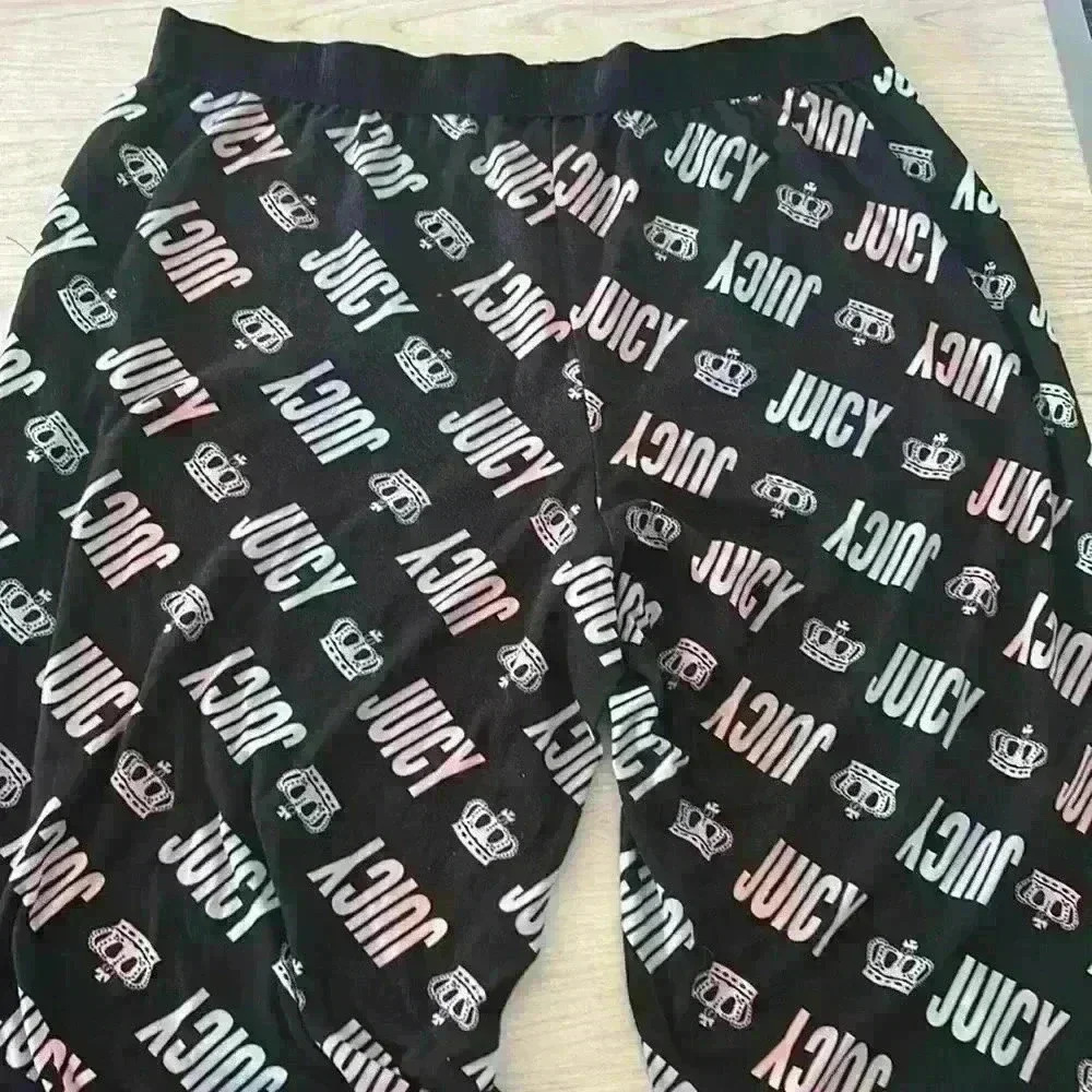 Juicy Couture Black Pink and Blue Pajama Pants